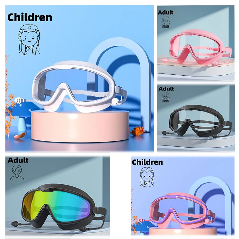 Swimming Goggles Silicone Adult Children High-Definition Electroplated Professional Anti-Fog