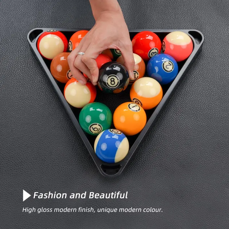 KONLLEN 16pcs Balls Set 57.2mm Resin Balls Crystal Smooth Unique Pool Cue Including Box Suitcase Billiard Accessory