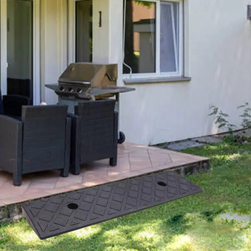 Vehicle Ramps Entry Ramp Heavy Duty Home Threshold Step Mat Non Slip Garage Ramp Sturdy Versatile For Cars Trucks Scooters