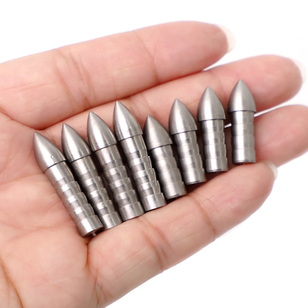 Archery Arrowhead 12pcs 75/80/100grain Insert Arrow Head Stainless steel Arrow Tips for ID 6.2 mm Shaft DIY Accessory archery arrowhead