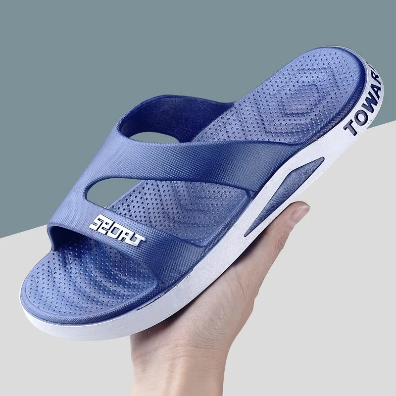 Slippers for Men Summer Outdoor Sandals Thick Bottom Non-slip Waterproof Beach Bathroom