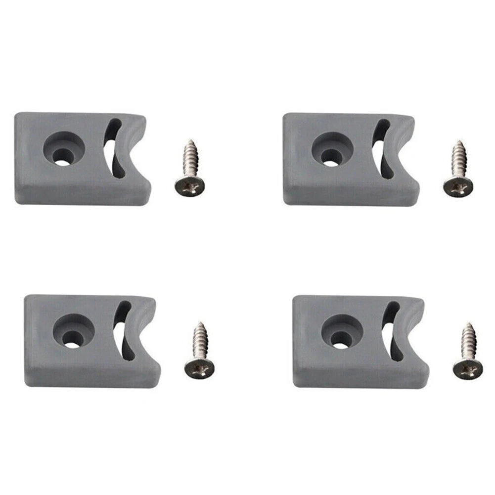 1set Shower Room Pulley Accessories Limit Block Pulley Moving Positioning Block Square Buffer Block Door Stops With Screws images - 6
