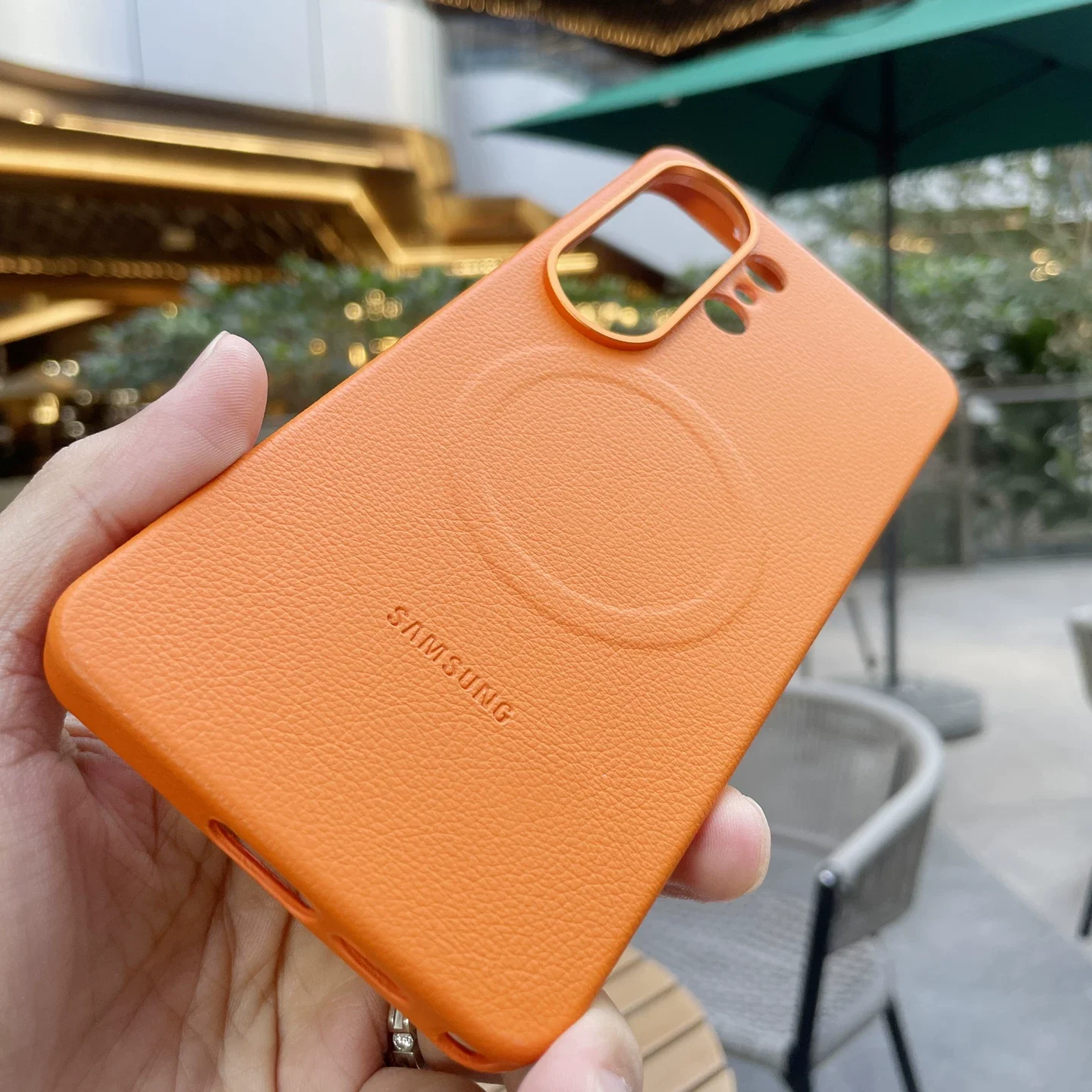 Leather Magnetic Phone Case with Matte Lens Protection