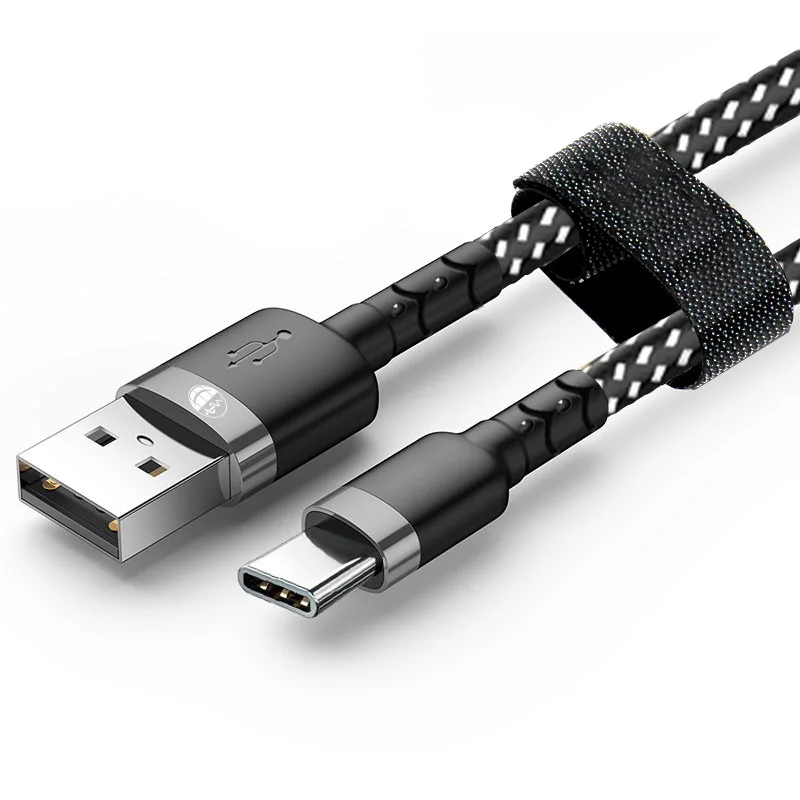 100W 고속 충전 케이블 최대 6A 나일론 브레이디드 USB to 타입 C 고속 데이터 전송 와이어 모바일 폰 퀵 충전 데이터 케이블