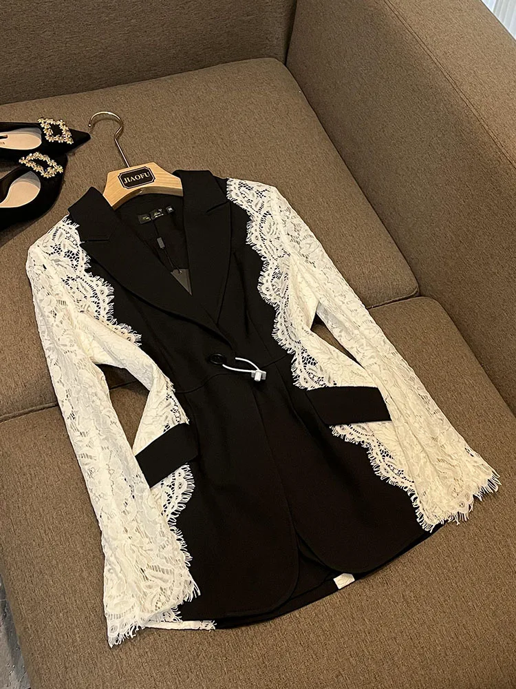 【Eaphi】PATCHWORK EMBROIDERY LACE JACKET PATCHWORK EMBROIDERY LACE JACKET