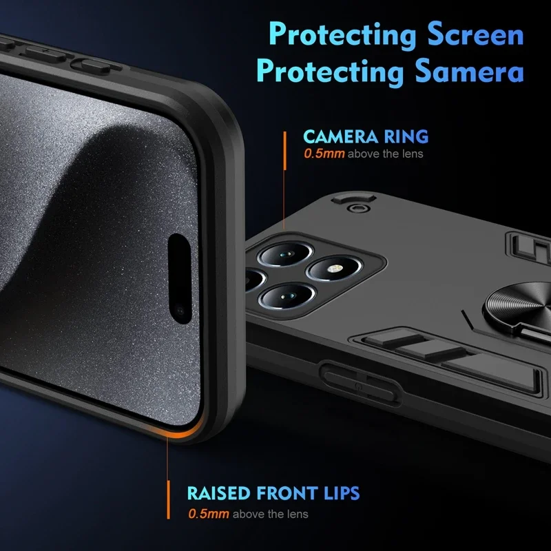 Xiaomi Armor Shockproof Lens Protect Case with Ring Magnet