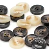 DOTOLLE 15/20/25mm Classical Horn Resin Buttons for Clothes Man Coat Suit Handmade Decorations Sewing Supplies 2