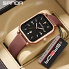 SANDA 1134 Women's Square Quartz Watch Black Fashion Crystal Waterproof Date Pointer Wristwatches for Ladies Watches Gift 1