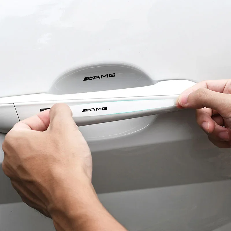 Car Door Handle Bowl Transparent Sticker Anti-collision Protection Strips for Mercedes Benz Amg W203 W176 W205 W211 W212 W213 6