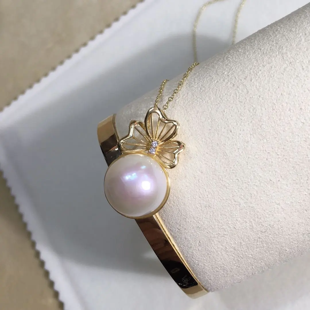 Natural Pearl Charms S925 Silver Pendant Necklace For Woman Girl Wholesale Pearl Pendant with Freshwater Pearl from China