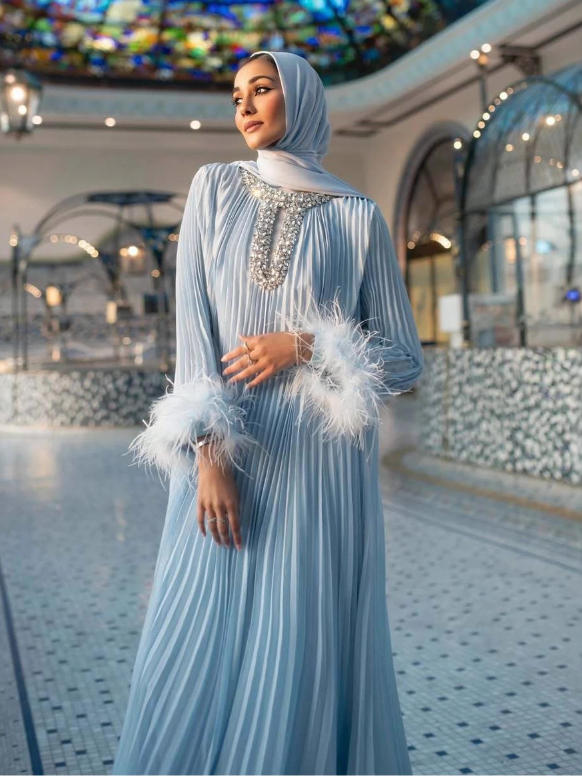 dubai ladies dresses Black Abaya Maxi Dress – Long Sleeve Muslim Women's Kaftan Gown For Casual Wear SPRINGDRESS