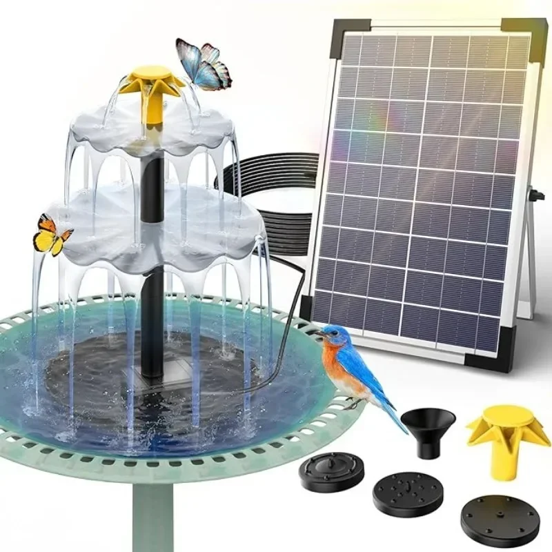 Triple split solar fountain direct drive water pump for garden courtyard outdoor decoration bird bath solar fountain pumps solar fountain solar fountain pump water fountain solar water pump