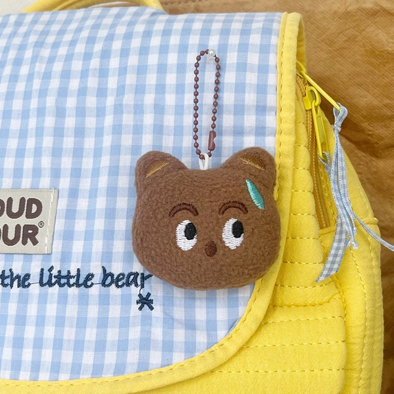 Cartoon Plush Sweating Dog Bear Doll Toys Pendant Backpack Hangings Decoration Accessries Gifts