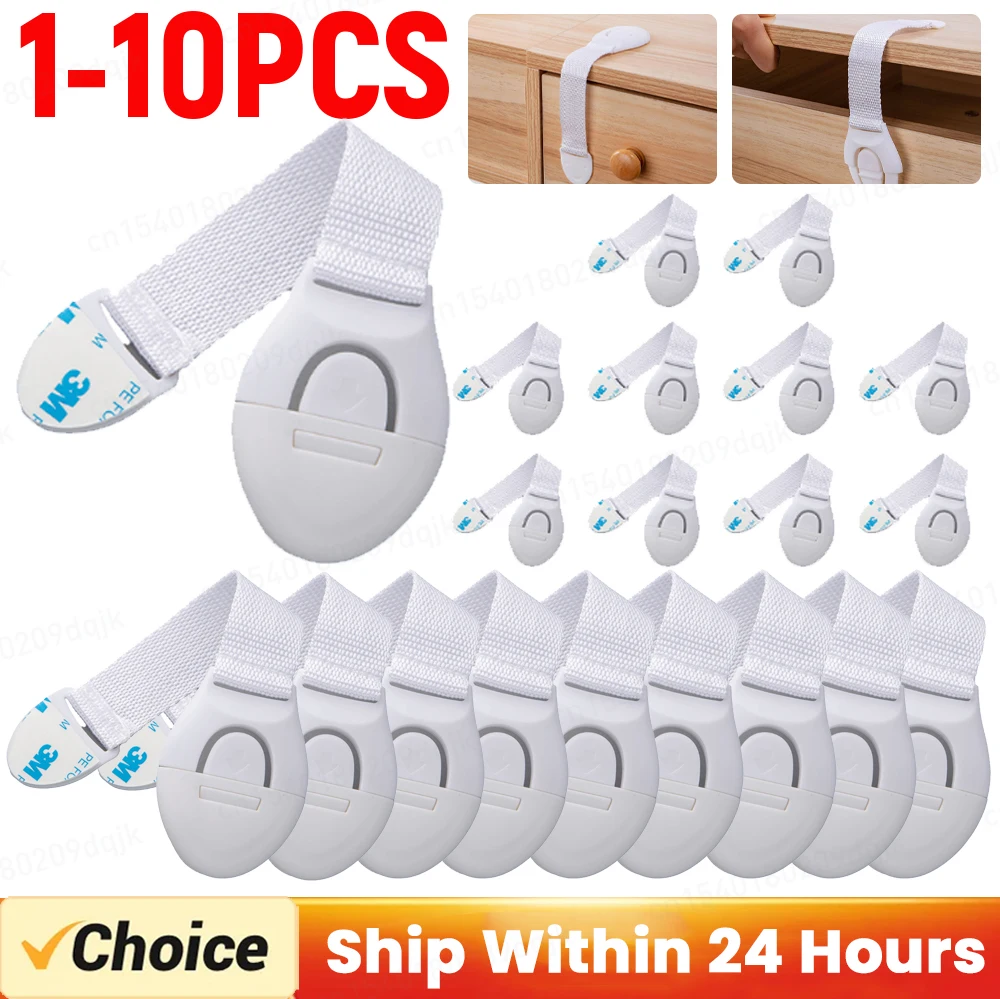 1-10pcs Baby Cabinet Locks Strap Drawer Lock Child Anti Opening Refrigerator Lock Home Baby Anti Pinch Safety Protection Buckle cabinet lock child lock safety lock refrigerator lock refrigerator door lock