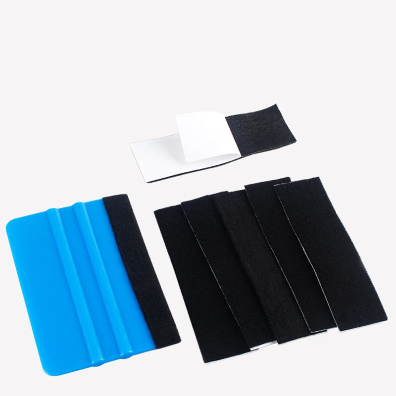 Fiber Vinyl Squeegee Spare Suede Fabric Cloth Car Wrap Tool Window Tint Scraper No Scratch Protector Edge Car Accessory 5M/roll vinyl squeegee window tinting squeegee window tint squeegee car wrapping tools automotive film tools