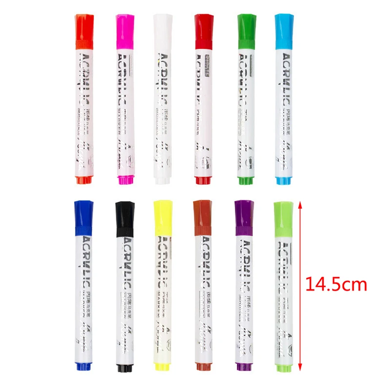 

Tire Acrylic Markers Paint Graffiti Pens Permanent Art Rock Metal Glass Pebble Waterproof Oil Marker