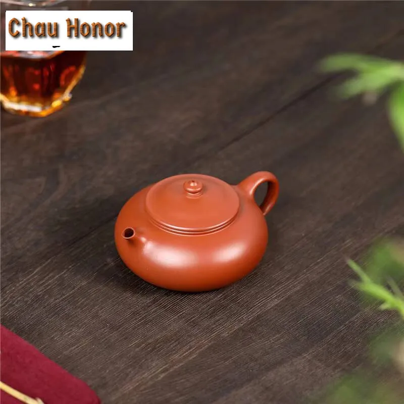 140ml Ancient Yixing Purple Clay Teapots Master Handmade Cold River Sketch Pot Raw Ore Zhu Mud Kettle Zisha Tea Set Craft Gift