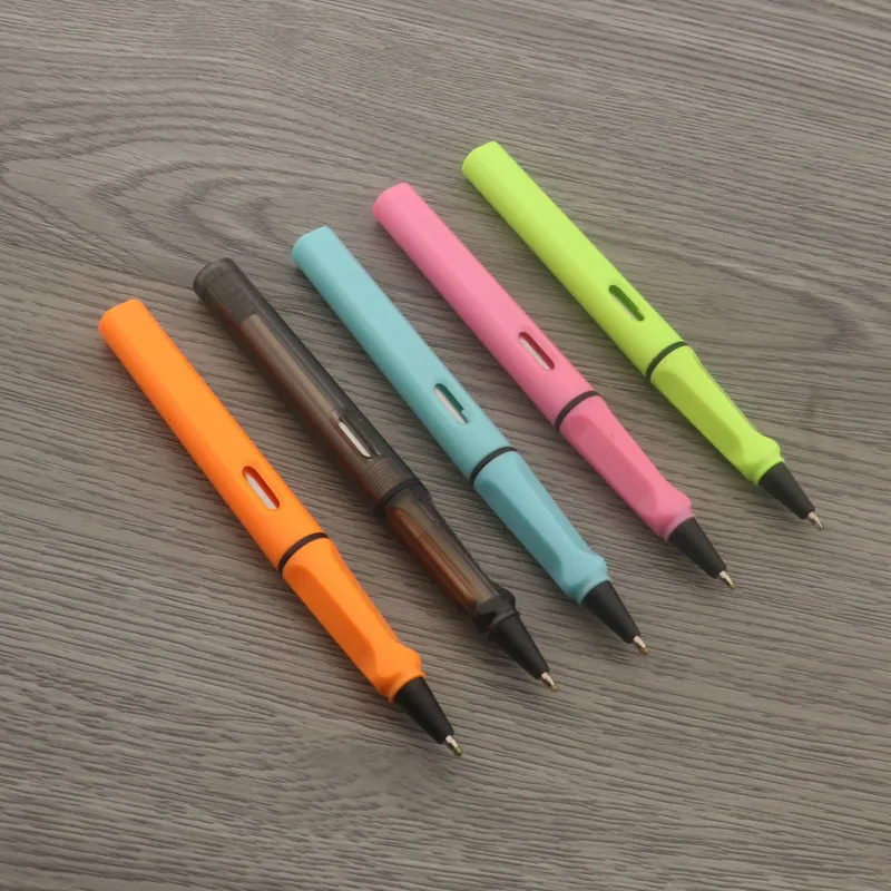 Ballpoint Pen 1Pc + 8 Refills Black Blue Red Ink Gel Pen Bullet Tip 0.5mm Rollerball School Office Supplies