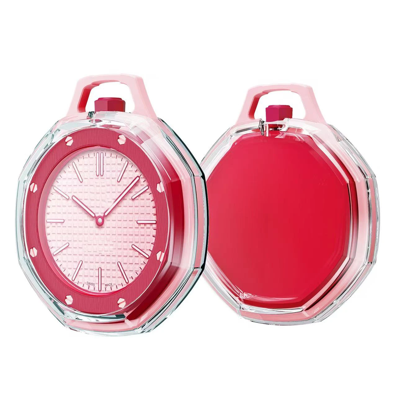 For Swatch x AP Royal Pop Pocket Watch Protective Case, Crystal Clear/Colorful Soft TPU Cover, Anti-Scratch Shockproof Shell