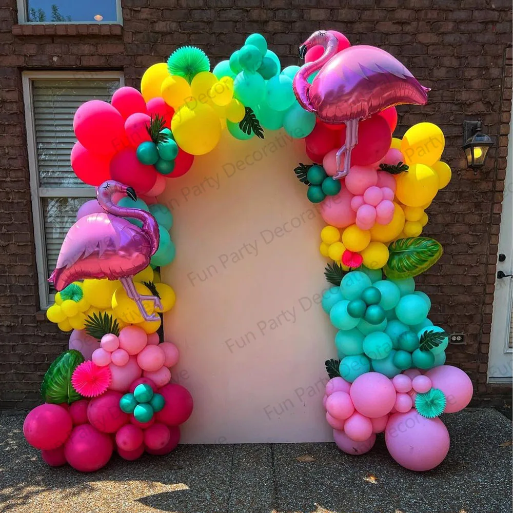 

122 шт. тропические фотообои розовые красные Тиффани синие желтые воздушные шары для дня рождения