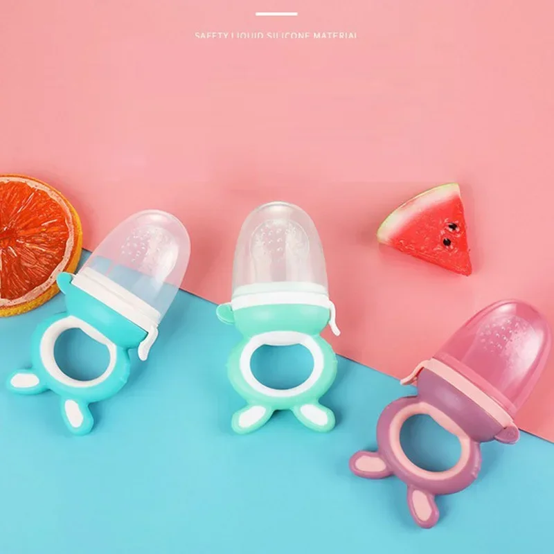 Baby Silicone Baby Food Supplement Fruit Feeder Pacifier Molar Stick Supplementary Portable Kids Boys Girls Fruit Supplement