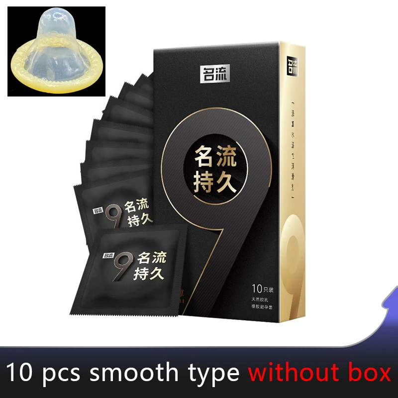 9 Times Delayed Ejaculation Condoms For Men Reduce Sensitivity Pysical Ultra Thick Long Last Condom Penis Sleeves Sex Toys Tool