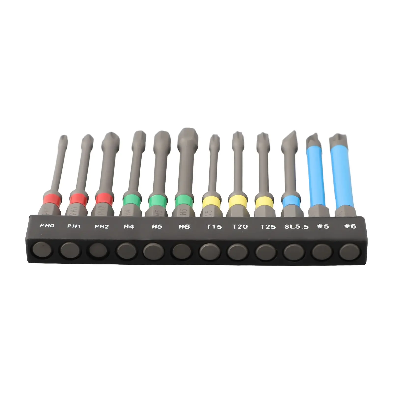 

12pcs Screwdriver Bits PH0 PH1 PH2 H4 H5 H6 T15 T20 T25 PZ2 Hand Tools Accessories 65mm Torx Star Hex Screwdriver Bits