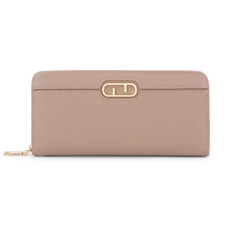 Casual Women's Wallet in Classic Solid Color with Multiple Pockets and Zipper Closure Purses for Women