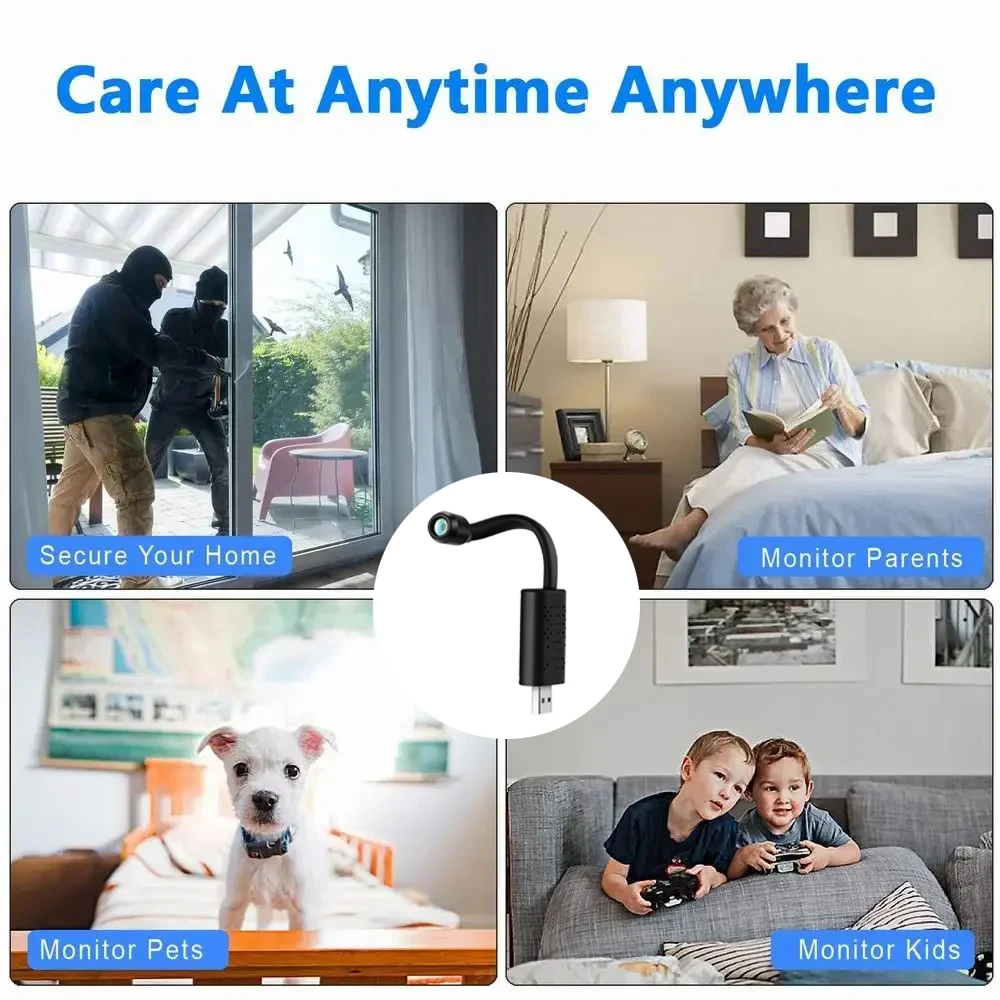 S06da768554994ecdbb32733d866e17a8F HD 1080P Mini Camera Portable Wireless WiFi Camera Video Recorder Motion Detection Surveillance Camcorder Support Remote View Mallzona