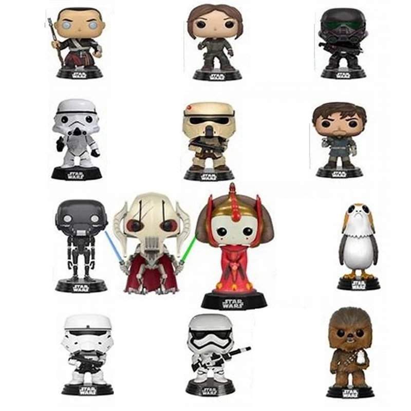 Disney Star-Wars Series Figure Toys Darth Vader Luke Skywalker Leia Action Figures Model