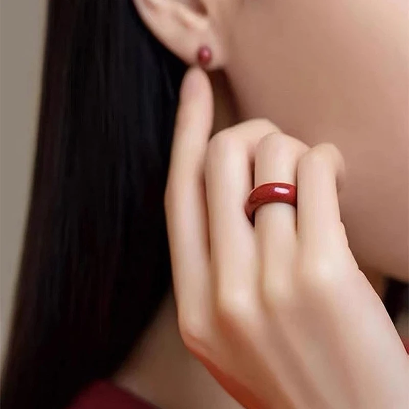 Feng Shui Lucky Rings Red Cinnabar Feng Shui Rings Attract Wealth Money Rings 3