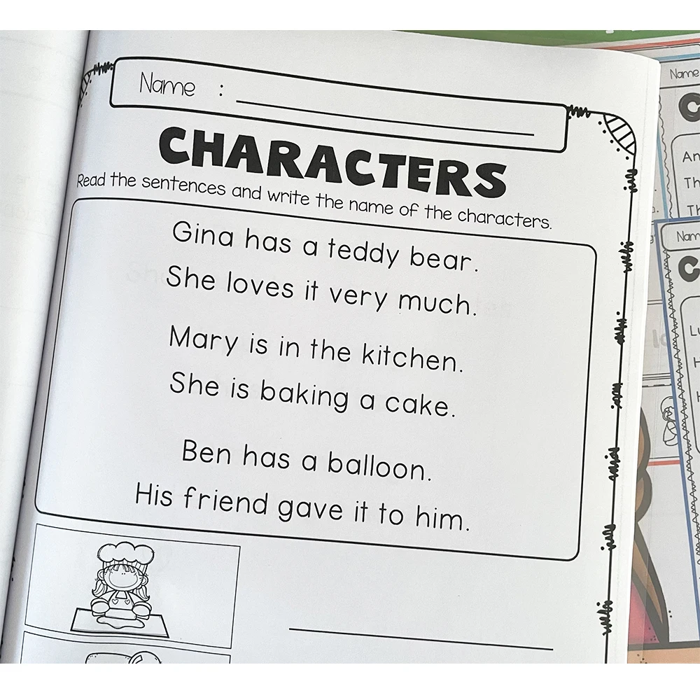 10 books/set English Reading Skills Practice workbook for kids child Exercise book Preschool Learning English Homework worksheet 3