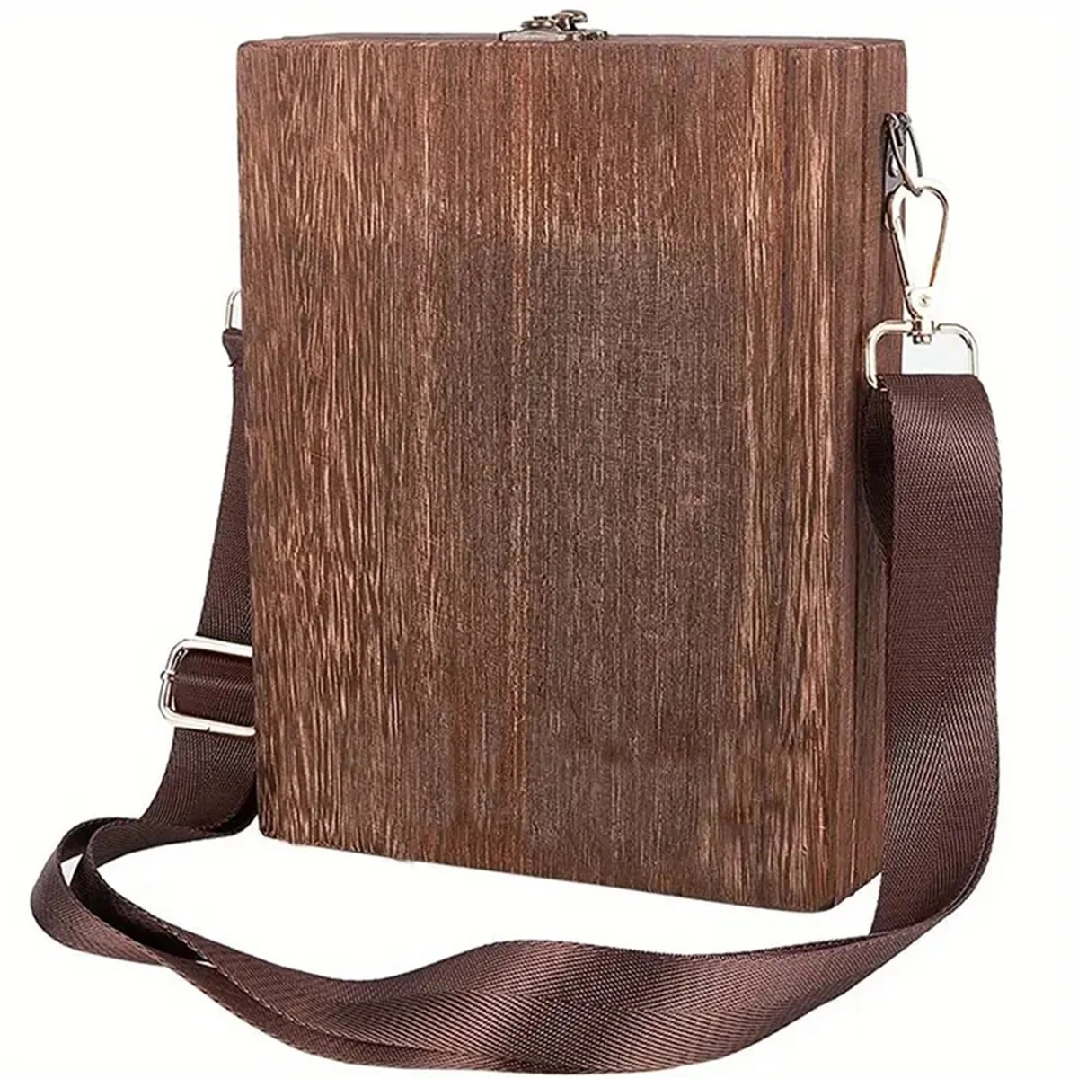 1pc Portable Wooden Sketch Box with Lid-Nostalgic Design for Outdoor Sketching and Tool Storage