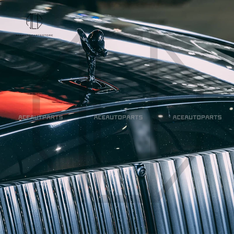 

Черные эмблемы богини обсидиана K9 для рулонов-Royce, хрусталь с силиконовым материалом, ПВХ логотип автомобиля, внешняя отделка, призрак, каллинан, фантом