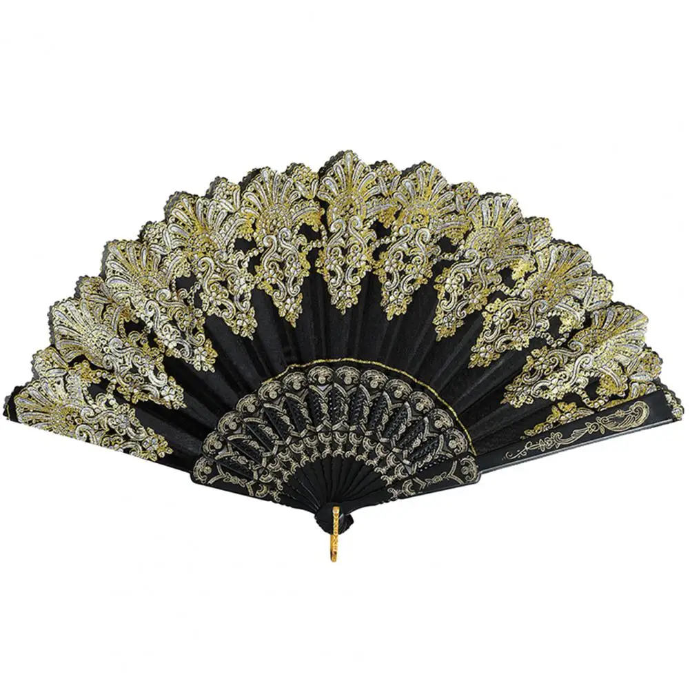 Folding Fan folding fan hand fan Vintage Stage Performance Hand Fan