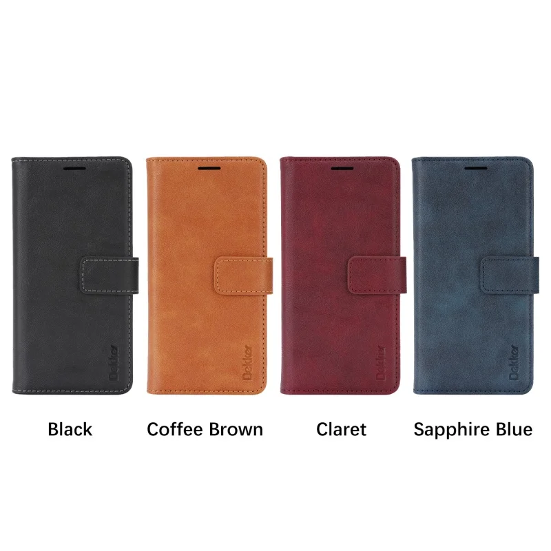 Versatile Detachable Leather Wallet Phone Case with Card Holder and Buckle