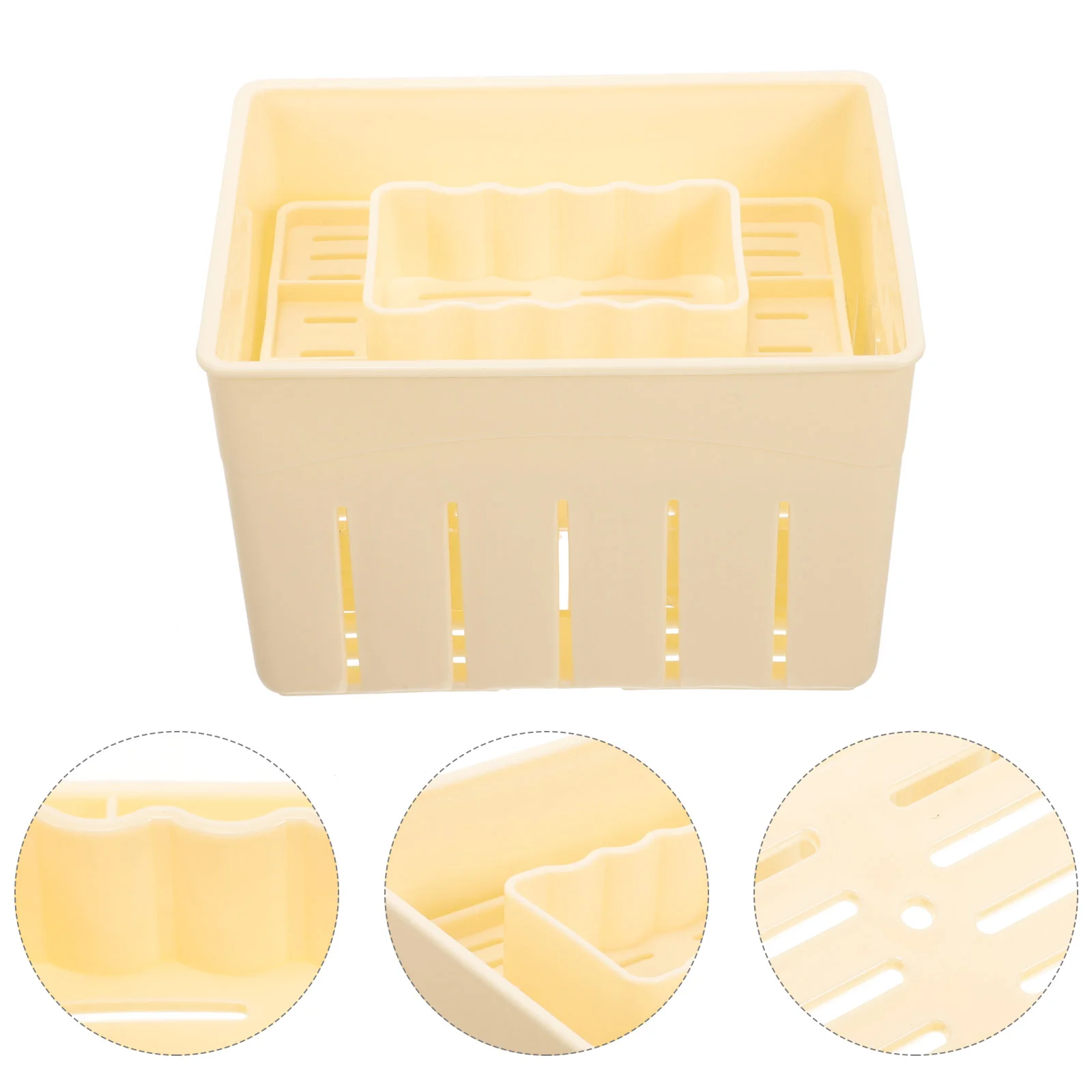 

3 Sets Homemade Cheese Pressing Plate Tofu Film Tool Making Supplies Household Presser for Plastic Practical Mold