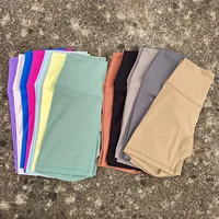 Solid Color High Waist Yoga Short Leg Cycling Women Fitness Sports Short Comprehensive Training Jog Squat Proof Internal Pocket 1