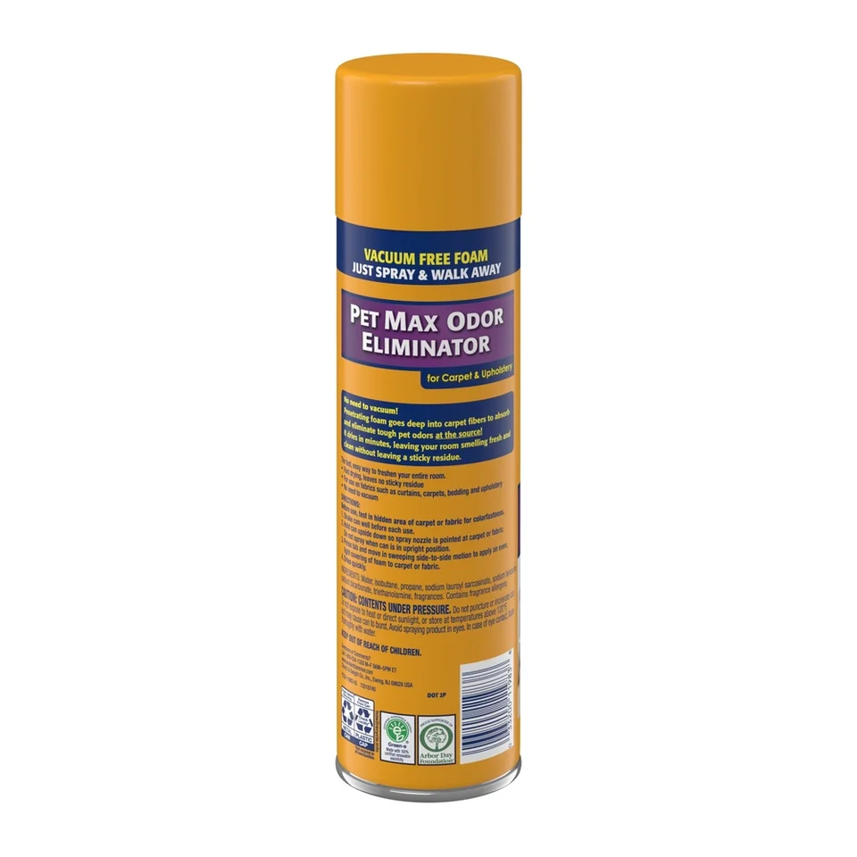 Pet Odor Eliminator Foam Spray for Carpets Upholstery