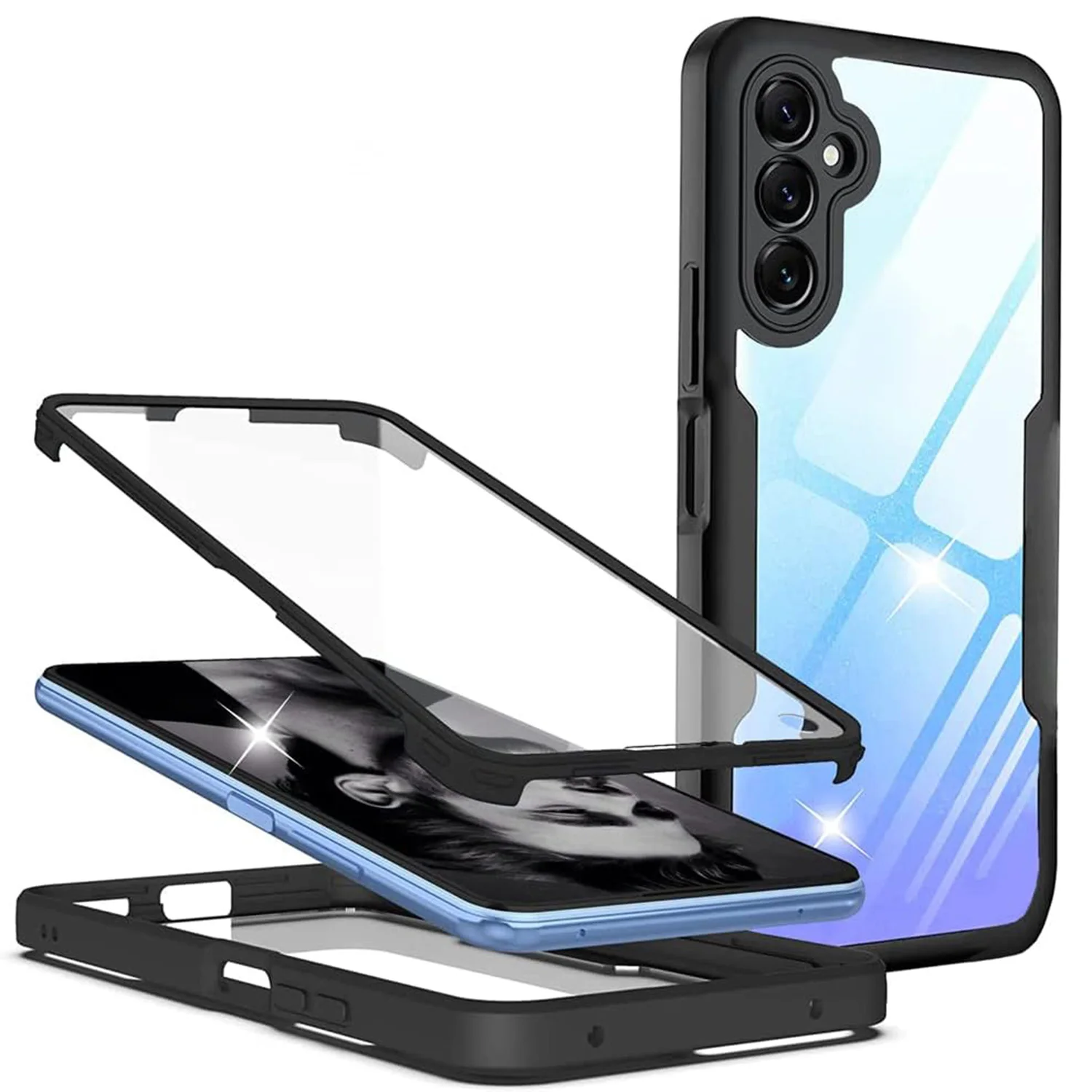 

360 Full Protection Clear Case For Samsung Galaxy A15 5G A05 A15 4G A05S With Soft Front Film Cover