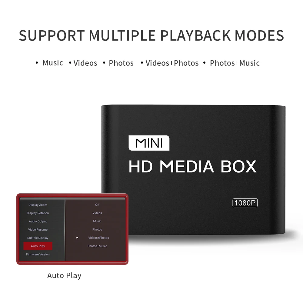 RSH Mini Media Player 1080P/4K HD/AD player Media Box iptv Box Video Multimedia Player Full HD for USB storage MMC/SD/SDHC card media player