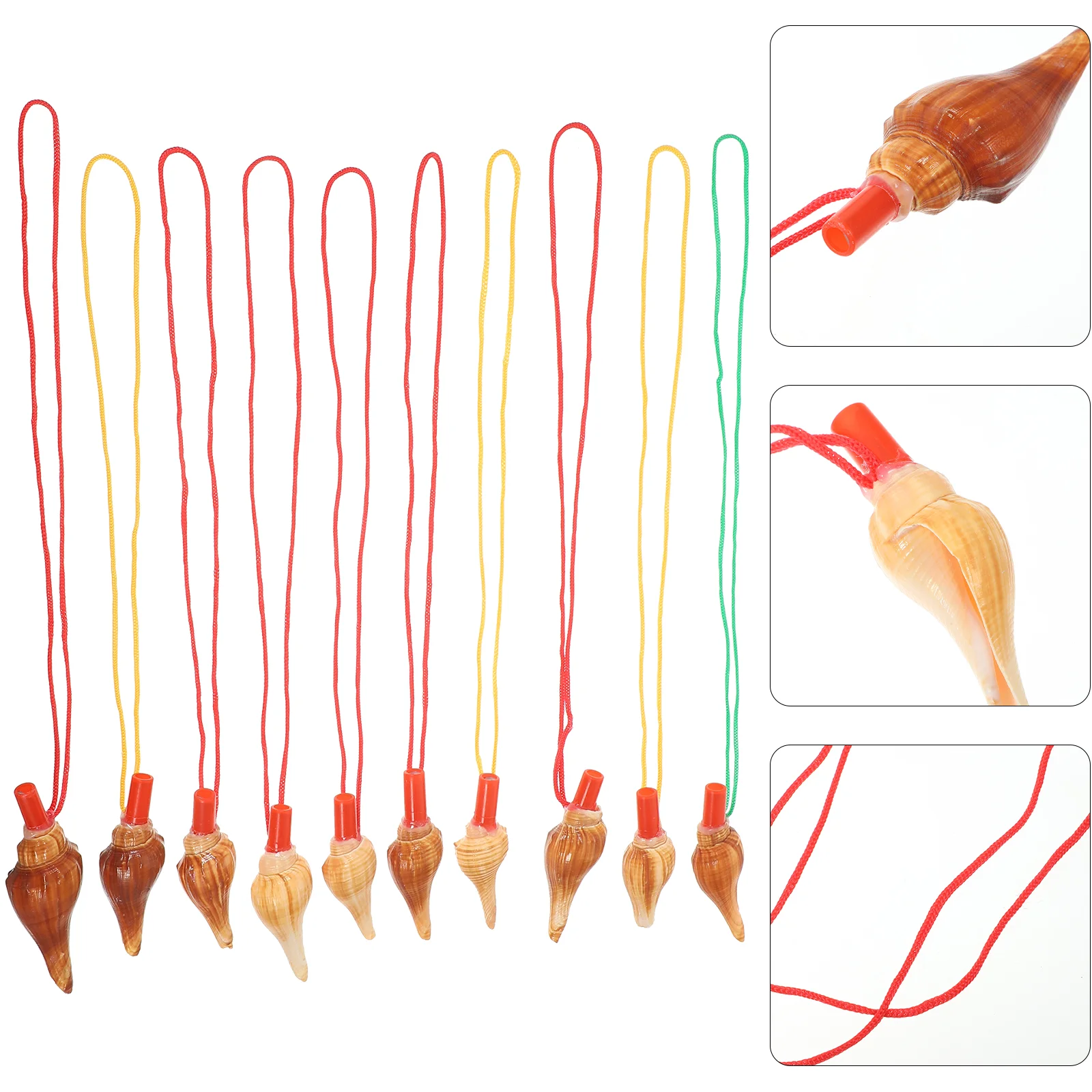 

10pcs Conch Shaped Whistles Decorative Conch Whistles Children Whistle Party Whistle Toys