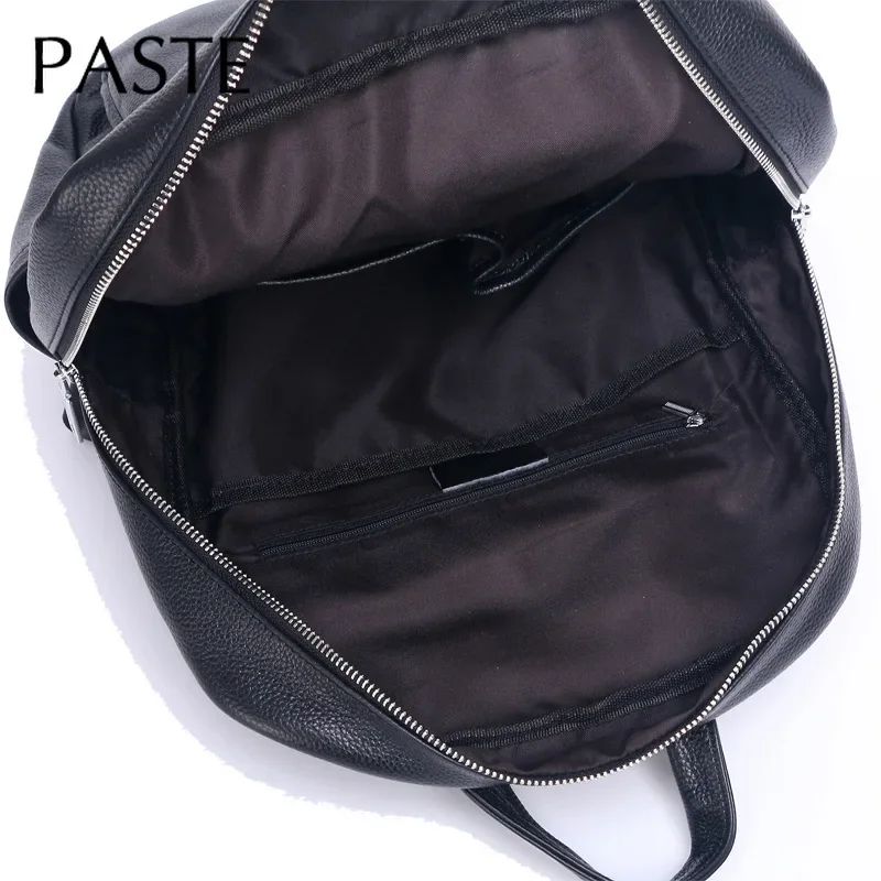 2024 Black Fashion Genuine Cow Leather Men's Backpack Male Laptop Man Business Bagpack High Quality Shool Bags for Teenager Boys 6