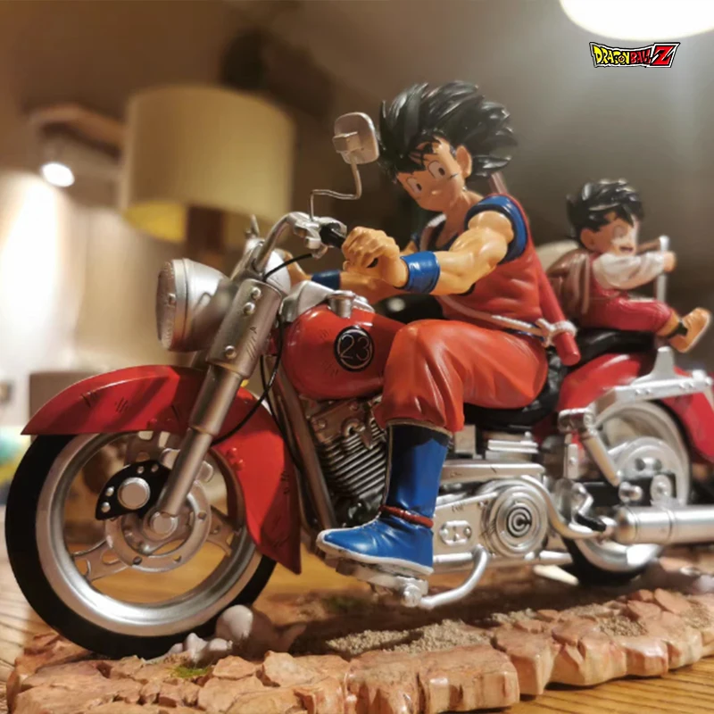 

15cm Dragon Ball Son Goku Anim Figure Son Goku Son Gohan With Motorcycle Pvc Action Figures Collection Model Toys Gifts
