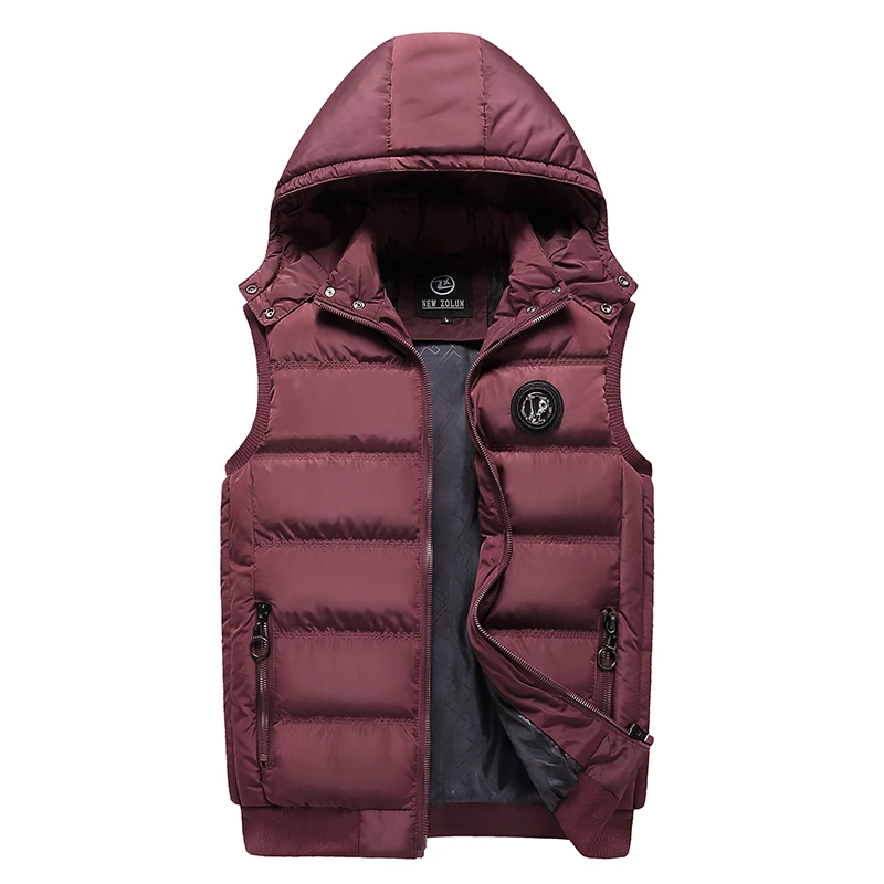 5XL Men's Vest Jacket Winter Waterproof Warm Sleeveless Men Jacket Fashion Hooded Casual Vest Men Autumn Thicken Waistcoat 2
