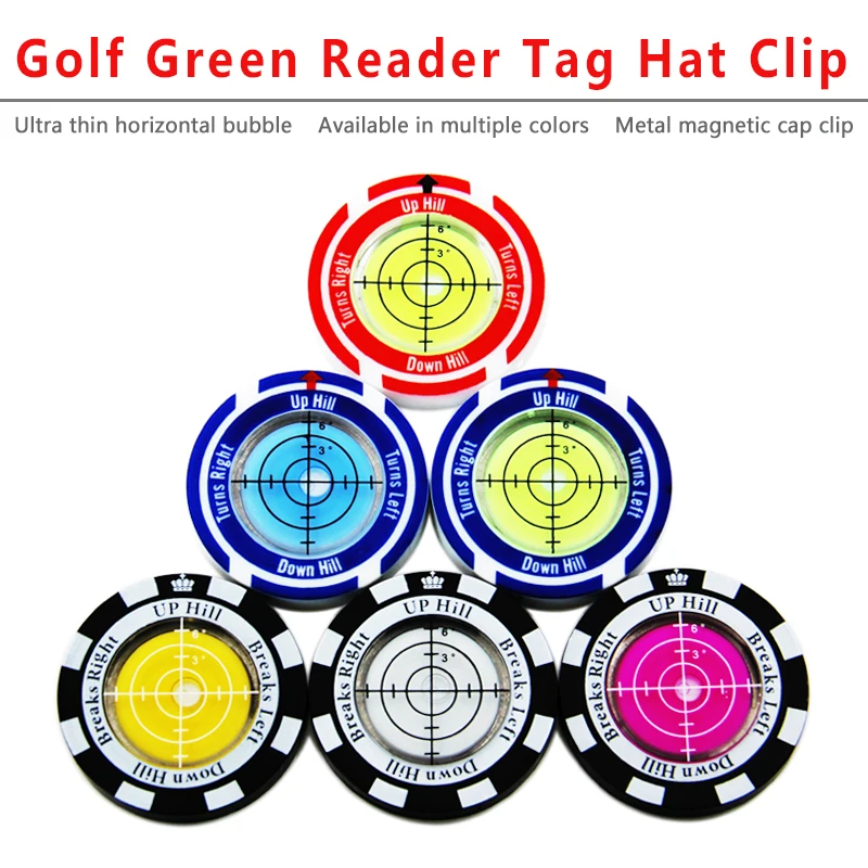 

Golf Hat Clip Horizontal Bubble Green Reader Level Bubble Band Magnetic Universal Level Instrument Assisted Golf Slope Putter Ho