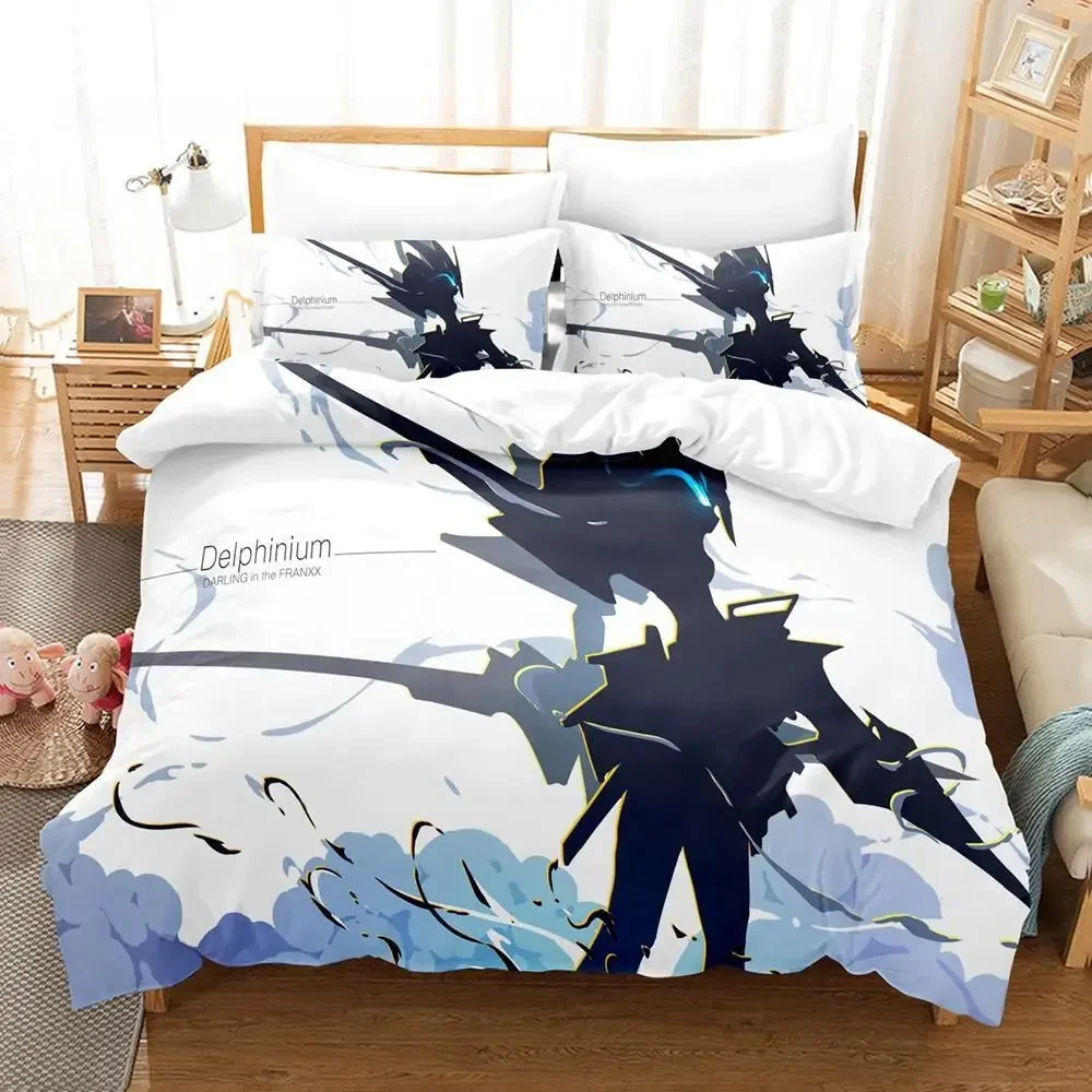Zero Two (Darling In The FranXX) 002 Bedding Set Single Twin Full Queen King Size Bed Set Aldult Kid Bedroom Duvet Cover Sets