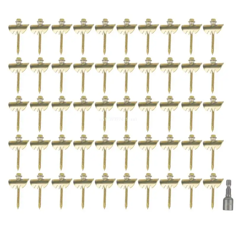 

50Pcs Reinforced Metal Wire for Fence Installation Easy to Use Fence Staple Anti Slip Fence Wire Fasteners Reusable