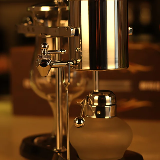 LUOSHALIYA Belgian Belgium Luxury Royal Family Balance Syphon Siphon Brewer  Coffee Maker, Multi-function Coffee Making Machine with Large Capacity