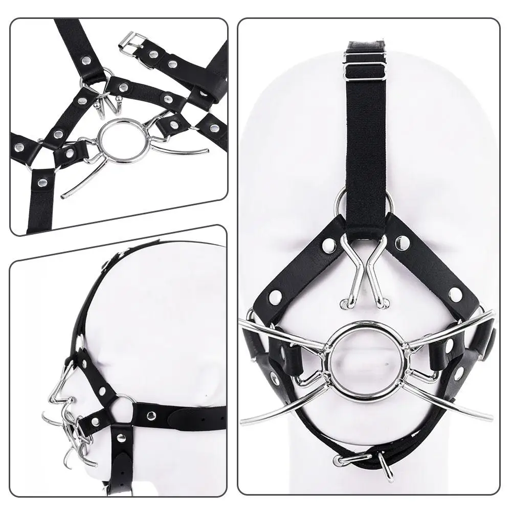 Gag Ball Mouth Restraint Set Adjustable Harness Sturdy Soft Touch_voghion.com